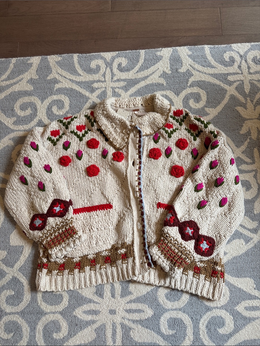 NWT Free People Rosebud Oversize Cardigan Sz M - Picture 3 of 8